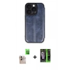 MARSİLYAN™- iPhone 16 Pro Max Kılıf Zirve Yansıma Serisi - Şeffaf 360 Full Body Arka Koruyucu + Natural Grey Raze Metal Kamera Lens