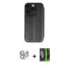 MARSİLYAN™- iPhone 16 Pro Max Kılıf Zirve Yansıma Serisi - Şeffaf 360 Full Body Arka Koruyucu + Pers Alüminyum Kamera Lens - GS