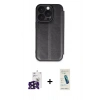 MARSİLYAN™- iPhone 16 Pro Max Kılıf Zirve Yansıma Serisi - Şeffaf Pasifik Cam Ekran Koruyucu + Bilvis Titan Kamera Lens - SH