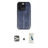 MARSİLYAN™- iPhone 16 Pro Max Kılıf Zirve Yansıma Serisi - Şeffaf Pasifik Cam Ekran Koruyucu + PVD Metal Kamera Lens - GD