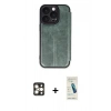 MARSİLYAN™- iPhone 16 Pro Max Kılıf Zirve Yansıma Serisi - Şeffaf Pasifik Cam Ekran Koruyucu + PVD Metal Kamera Lens - GD