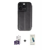 MARSİLYAN™- iPhone 16 Pro Max Kılıf Zirve Yansıma Serisi - Şeffaf Pasifik Cam Ekran Koruyucu + Bilvis Titan Kamera Lens - GS
