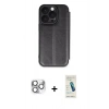 MARSİLYAN™- iPhone 16 Pro Max Kılıf Zirve Yansıma Serisi - Şeffaf Pasifik Cam Ekran Koruyucu + Pers Alüminyum Kamera Lens - GS