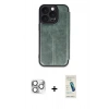 MARSİLYAN™- iPhone 16 Pro Max Kılıf Zirve Yansıma Serisi - Şeffaf Pasifik Cam Ekran Koruyucu + Pers Alüminyum Kamera Lens - GS