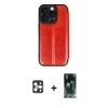 MARSİLYAN™- iPhone 16 Pro Max Kılıf Zirve Yansıma Serisi - Siyah 360 Mat Full Body Arka Koruyucu + PVD Metal Kamera Lens - GD