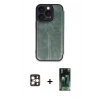 MARSİLYAN™- iPhone 16 Pro Max Kılıf Zirve Yansıma Serisi - Siyah 360 Mat Full Body Arka Koruyucu + PVD Metal Kamera Lens - GD