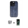 MARSİLYAN™- iPhone 16 Pro Max Kılıf Zirve Yansıma Serisi - Siyah 360 Mat Full Body Arka Koruyucu + Pers Alüminyum Kamera Lens - GI