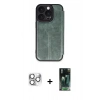 MARSİLYAN™- iPhone 16 Pro Max Kılıf Zirve Yansıma Serisi - Siyah 360 Mat Full Body Arka Koruyucu + Pers Alüminyum Kamera Lens - GS