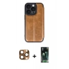 MARSİLYAN™- iPhone 16 Pro Max Kılıf Zirve Yansıma Serisi - Siyah 360 Mat Full Body Arka Koruyucu + Pers Alüminyum Kamera Lens - CLTM