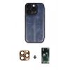 MARSİLYAN™- iPhone 16 Pro Max Kılıf Zirve Yansıma Serisi - Siyah 360 Mat Full Body Arka Koruyucu + Pers Alüminyum Kamera Lens - CLTM