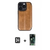 MARSİLYAN™- iPhone 16 Pro Max Kılıf Zirve Yansıma Serisi - Siyah 360 Mat Full Body Arka Koruyucu + Siyah PVD Metal Kamera Lens