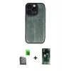 MARSİLYAN™- iPhone 16 Pro Max Kılıf Zirve Yansıma Serisi - Siyah 360 Mat Full Body Arka Koruyucu + Raze Metal Kamera Lens - SH