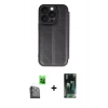 MARSİLYAN™- iPhone 16 Pro Max Kılıf Zirve Yansıma Serisi - Siyah 360 Mat Full Body Arka Koruyucu + Raze Metal Kamera Lens - SH