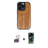 MARSİLYAN™- iPhone 16 Pro Max Kılıf Zirve Yansıma Serisi - Siyah 360 Mat Full Body Arka Koruyucu + Titanyum Gri Bilvis Titan Kamera Lens