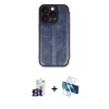MARSİLYAN™- iPhone 16 Pro Max Kılıf Zirve Yansıma Serisi - Siyah 3D Antistatik Cam Ekran Koruyucu + Bilvis Titan Kamera Lens - TMGI