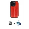 MARSİLYAN™- iPhone 16 Pro Max Kılıf Zirve Yansıma Serisi - Siyah 3D Antistatik Cam Ekran Koruyucu + PVD Metal Kamera Lens - SH