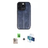 MARSİLYAN™- iPhone 16 Pro Max Kılıf Zirve Yansıma Serisi - Siyah 3D Antistatik Cam Ekran Koruyucu + Raze Metal Kamera Lens - NLGY