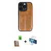 MARSİLYAN™- iPhone 16 Pro Max Kılıf Zirve Yansıma Serisi - Siyah 3D Antistatik Cam Ekran Koruyucu + Raze Metal Kamera Lens - CLTM