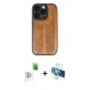 MARSİLYAN™- iPhone 16 Pro Max Kılıf Zirve Yansıma Serisi - Siyah 3D Antistatik Cam Ekran Koruyucu + Raze Metal Kamera Lens - BZ