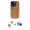MARSİLYAN™- iPhone 16 Pro Max Kılıf Zirve Yansıma Serisi - Siyah 3D Antistatik Cam Ekran Koruyucu + Raze Metal Kamera Lens - NLGY