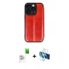MARSİLYAN™- iPhone 16 Pro Max Kılıf Zirve Yansıma Serisi - Siyah 3D Antistatik Cam Ekran Koruyucu + Raze Metal Kamera Lens - BZ