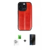 MARSİLYAN™- iPhone 16 Pro Max Kılıf Zirve Yansıma Serisi - Siyah 3D Antistatik Hayalet Cam Ekran Koruyucu + Raze Metal Kamera Lens - BZ