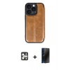 MARSİLYAN™- iPhone 16 Pro Max Kılıf Zirve Yansıma Serisi - Siyah 3D Antistatik Hayalet Cam Ekran Koruyucu + PVD Metal Kamera Lens - GS
