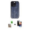 MARSİLYAN™- iPhone 16 Pro Max Kılıf Zirve Yansıma Serisi - Siyah 3D Antistatik Mat Seramik Nano Ekran Koruyucu + Raze Metal Kamera Lens - CLTM