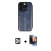 MARSİLYAN™- iPhone 16 Pro Max Kılıf Zirve Yansıma Serisi - Siyah 3D Antistatik Mat Seramik Nano Ekran Koruyucu + PVD Metal Kamera Lens - GS