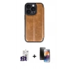 MARSİLYAN™- iPhone 16 Pro Max Kılıf Zirve Yansıma Serisi - Siyah 3D Antistatik Mat Seramik Nano Ekran Koruyucu + Bilvis Titan Kamera Lens - TMGI