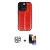 MARSİLYAN™- iPhone 16 Pro Max Kılıf Zirve Yansıma Serisi - Siyah 3D Antistatik Mat Seramik Nano Ekran Koruyucu + Pers Alüminyum Kamera Lens - GI