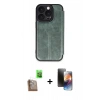 MARSİLYAN™- iPhone 16 Pro Max Kılıf Zirve Yansıma Serisi - Siyah 3D Antistatik Mat Seramik Nano Ekran Koruyucu + Raze Metal Kamera Lens - CLTM