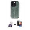 MARSİLYAN™- iPhone 16 Pro Max Kılıf Zirve Yansıma Serisi - Siyah 3D Antistatik Mat Seramik Nano Ekran Koruyucu + Bilvis Titan Kamera Lens - GS