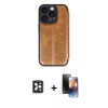 MARSİLYAN™- iPhone 16 Pro Max Kılıf Zirve Yansıma Serisi - Siyah 3D Antistatik Mat Seramik Nano Ekran Koruyucu + Siyah PVD Metal Kamera Lens