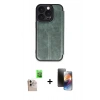 MARSİLYAN™- iPhone 16 Pro Max Kılıf Zirve Yansıma Serisi - Siyah 3D Antistatik Mat Seramik Nano Ekran Koruyucu + Raze Metal Kamera Lens - NLGY