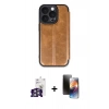 MARSİLYAN™- iPhone 16 Pro Max Kılıf Zirve Yansıma Serisi - Siyah 3D Antistatik Mat Seramik Nano Ekran Koruyucu + Bilvis Titan Kamera Lens - GS
