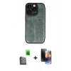 MARSİLYAN™- iPhone 16 Pro Max Kılıf Zirve Yansıma Serisi - Siyah 3D Antistatik Mat Seramik Nano Ekran Koruyucu + Raze Metal Kamera Lens - SH