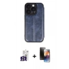 MARSİLYAN™- iPhone 16 Pro Max Kılıf Zirve Yansıma Serisi - Siyah 3D Antistatik Mat Seramik Nano Ekran Koruyucu + Bilvis Titan Kamera Lens - TMGI