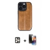 MARSİLYAN™- iPhone 16 Pro Max Kılıf Zirve Yansıma Serisi - Siyah 3D Antistatik Mat Seramik Nano Ekran Koruyucu + PVD Metal Kamera Lens - GD
