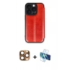 MARSİLYAN™- iPhone 16 Pro Max Kılıf Zirve Yansıma Serisi - Siyah 3D Antistatik Seramik Nano Ekran Koruyucu + Pers Alüminyum Kamera Lens - CLTM