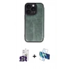 MARSİLYAN™- iPhone 16 Pro Max Kılıf Zirve Yansıma Serisi - Siyah 3D Antistatik Seramik Nano Ekran Koruyucu + Bilvis Titan Kamera Lens - GS