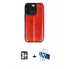 MARSİLYAN™- iPhone 16 Pro Max Kılıf Zirve Yansıma Serisi - Siyah 3D Antistatik Seramik Nano Ekran Koruyucu + PVD Metal Kamera Lens - GS