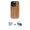 MARSİLYAN™- iPhone 16 Pro Max Kılıf Zirve Yansıma Serisi - Siyah 3D Antistatik Seramik Nano Ekran Koruyucu + Pers Alüminyum Kamera Lens - GS
