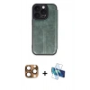 MARSİLYAN™- iPhone 16 Pro Max Kılıf Zirve Yansıma Serisi - Siyah 3D Antistatik Seramik Nano Ekran Koruyucu + Pers Alüminyum Kamera Lens - CLTM