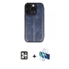 MARSİLYAN™- iPhone 16 Pro Max Kılıf Zirve Yansıma Serisi - Siyah 3D Antistatik Seramik Nano Ekran Koruyucu + PVD Metal Kamera Lens - GD