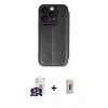 MARSİLYAN™- iPhone 16 Pro Max Kılıf Zirve Yansıma Serisi - Siyah Bilvis 3D Cam Ekran Koruyucu + Bilvis Titan Kamera Lens - GS