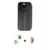 MARSİLYAN™- iPhone 16 Pro Max Kılıf Zirve Yansıma Serisi - Siyah Bilvis 3D Cam Ekran Koruyucu + Raze Metal Kamera Lens - BZ