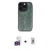 MARSİLYAN™- iPhone 16 Pro Max Kılıf Zirve Yansıma Serisi - Siyah Bilvis 3D Cam Ekran Koruyucu + Siyah Bilvis Titan Kamera Lens