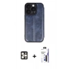 MARSİLYAN™- iPhone 16 Pro Max Kılıf Zirve Yansıma Serisi - Siyah Bilvis 3X AR Hayalet Cam Ekran Koruyucu + PVD Metal Kamera Lens - GD