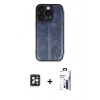 MARSİLYAN™- iPhone 16 Pro Max Kılıf Zirve Yansıma Serisi - Siyah Bilvis 3X AR Hayalet Cam Ekran Koruyucu + PVD Metal Kamera Lens - SH